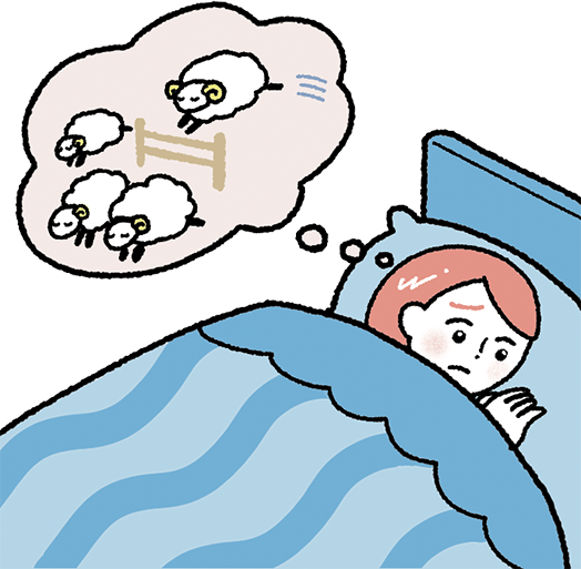 入眠困難イラスト